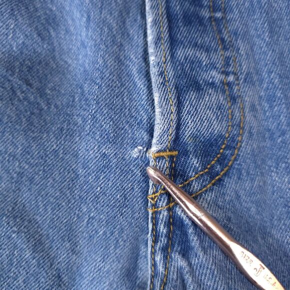 Levis 501 Light Wash Jeans 38x30 VTG 90s Retro Button Fly Distressed Grunge Work - Picture 7 of 16